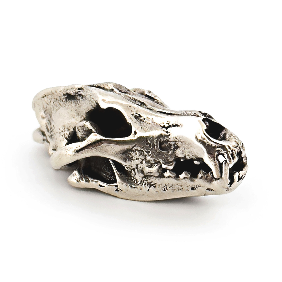 Gray Wolf Skull Necklace