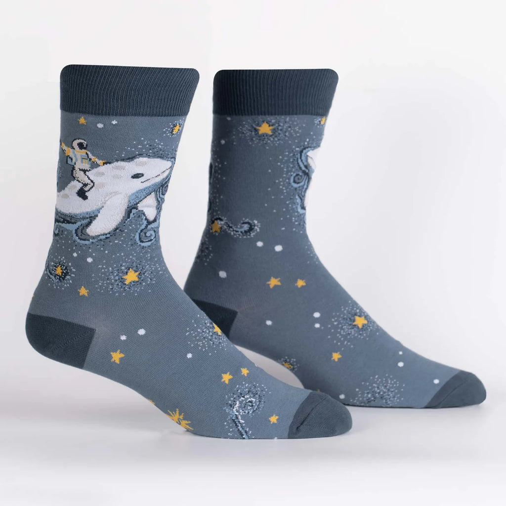 Cosmic Cetacean Crew Sock