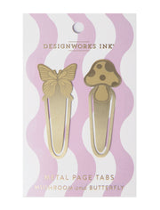 Mushroom & Butterfly Metal Page Tabs