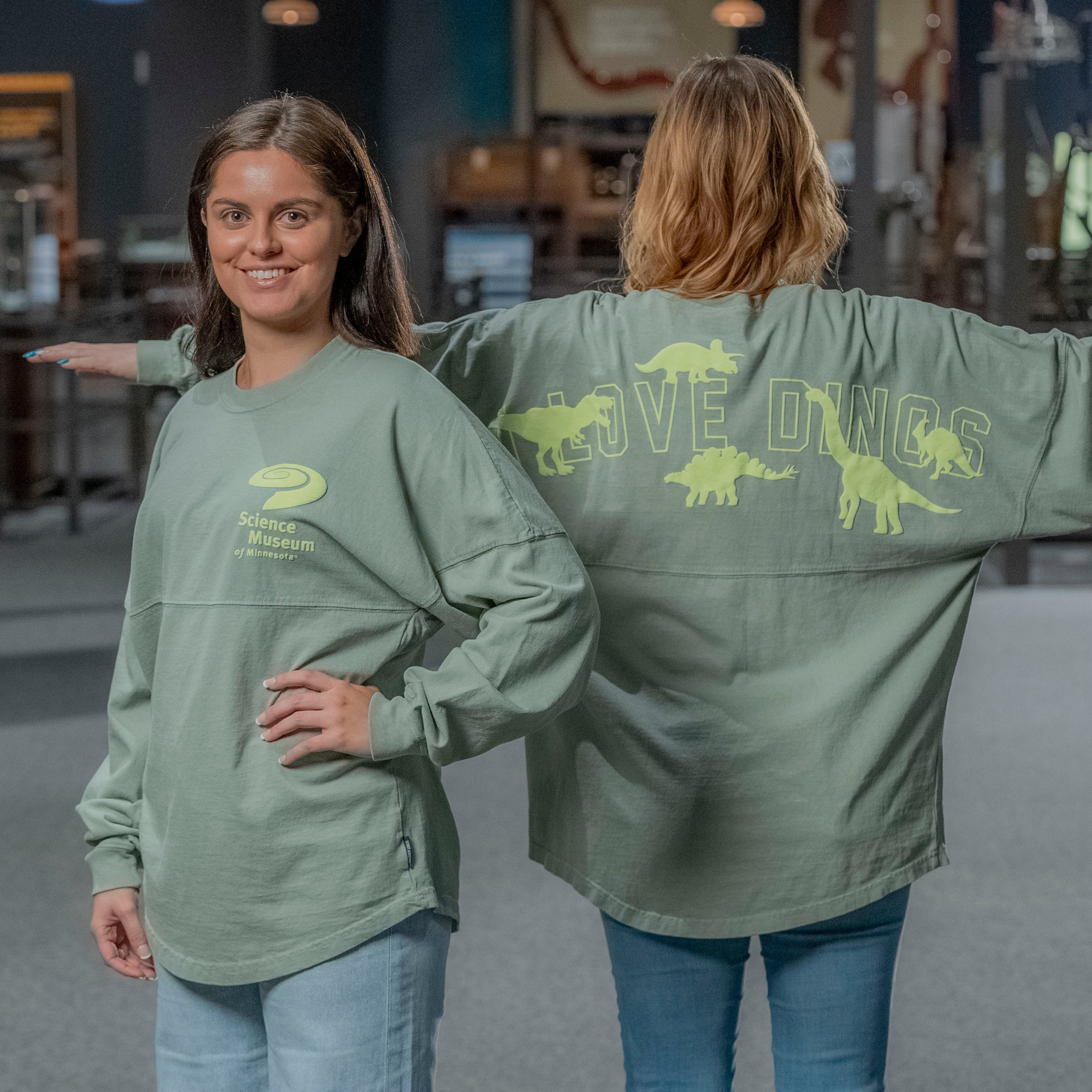 Science Museum of Minnesota I Love Dinos Long-Sleeve Logo Shirt (Youth)