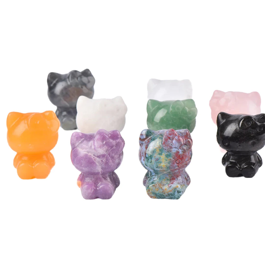 Gemstone Hello Kitty Figurines $30.00