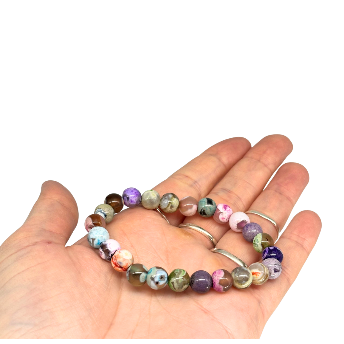 Dyed Fire Agate Bracelet
