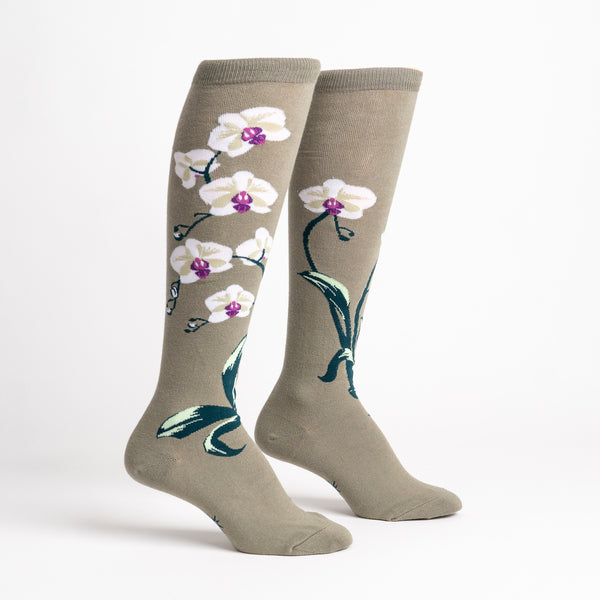 Orchids Knee High Socks