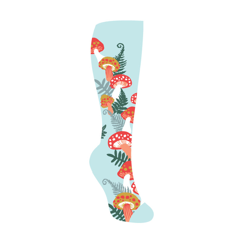 Wonderland Mushrooms Knee High Socks