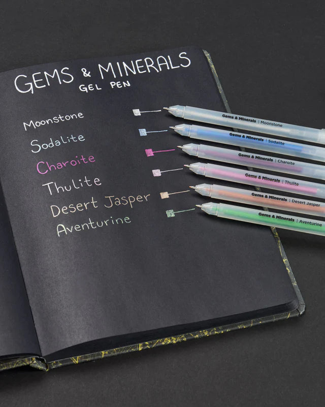 Gems & Minerals Metallic Gel Pen Pack