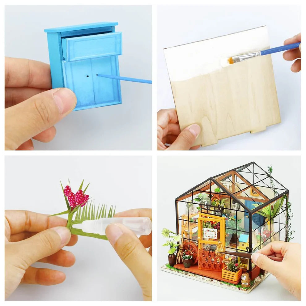 DIY Miniature House Kit: Cathy's Flower House