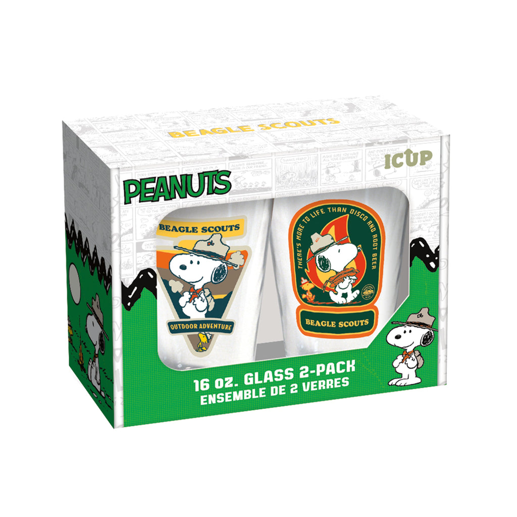 Peanuts Beagle Scouts Pint Glass Set