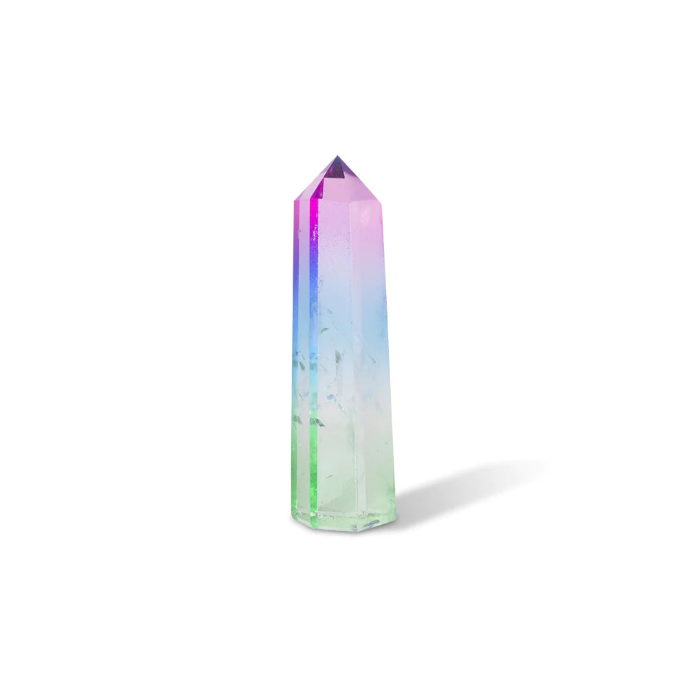 Multi-Colored Aura Quartz Point $26.00