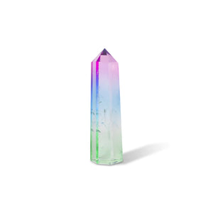 Multi-Colored Aura Quartz Point $26.00