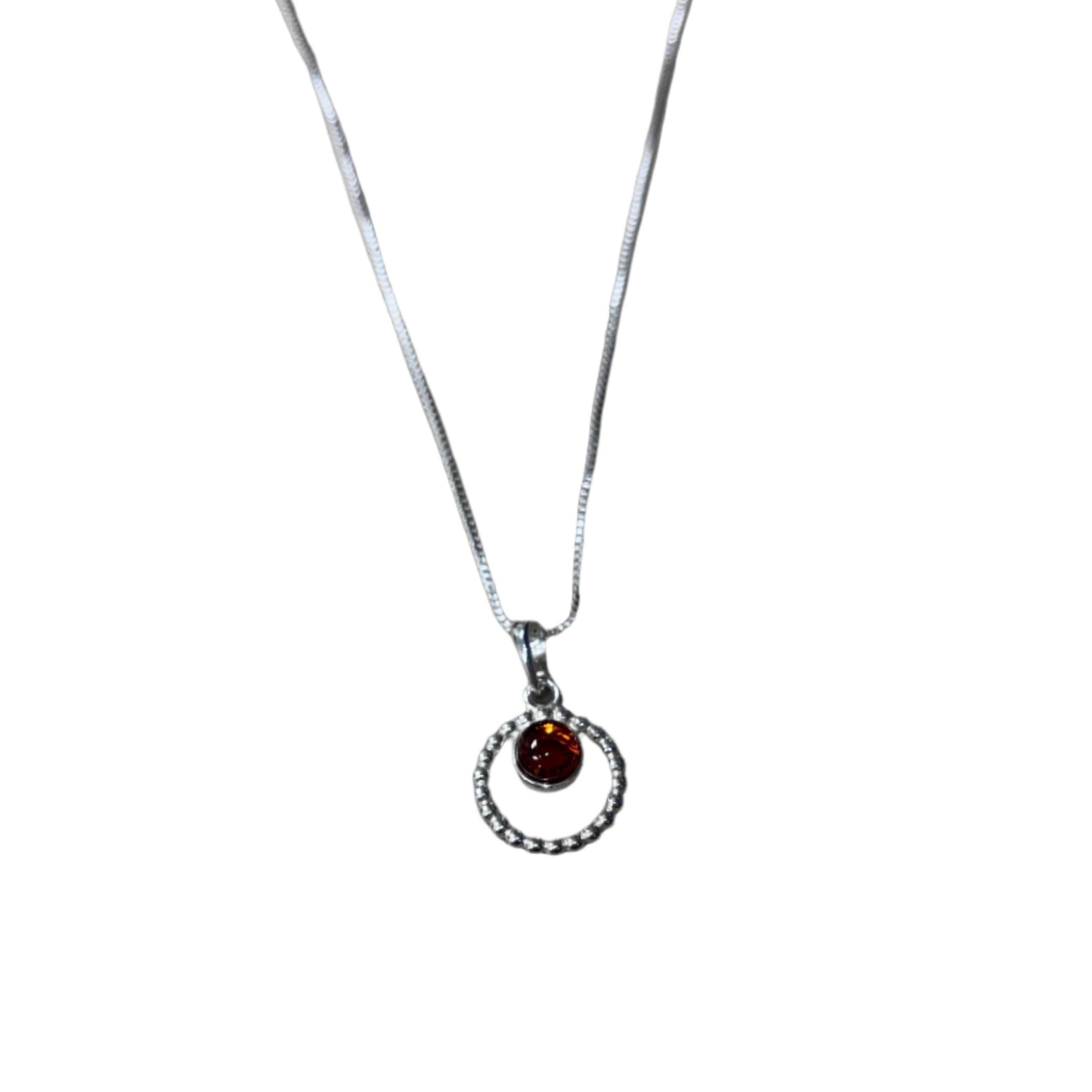 Amber Circle Necklace
