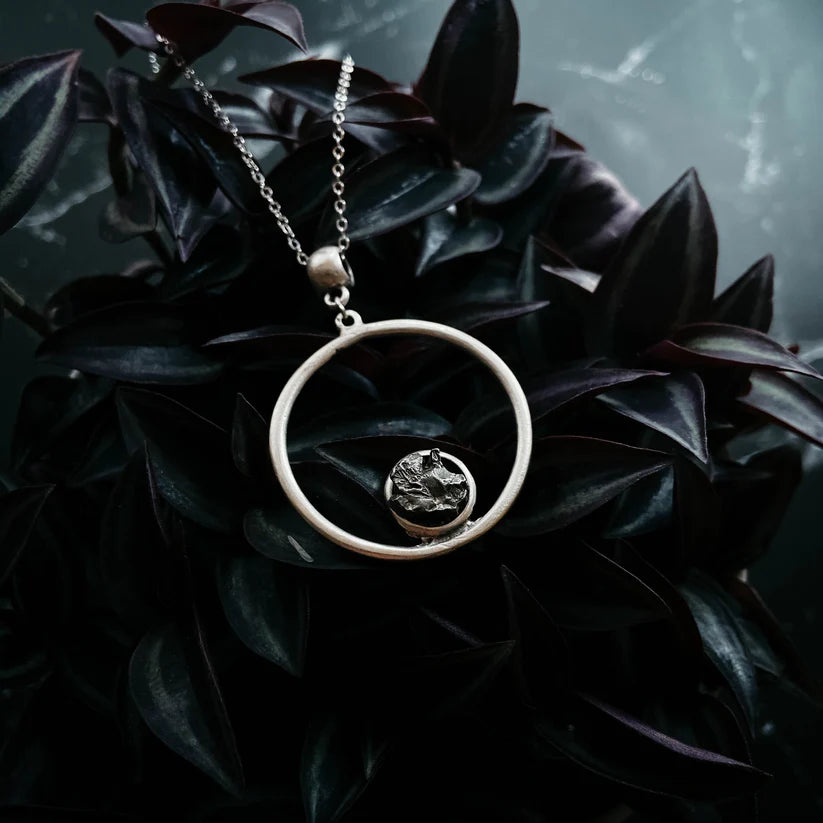 Circle Meteorite Necklace