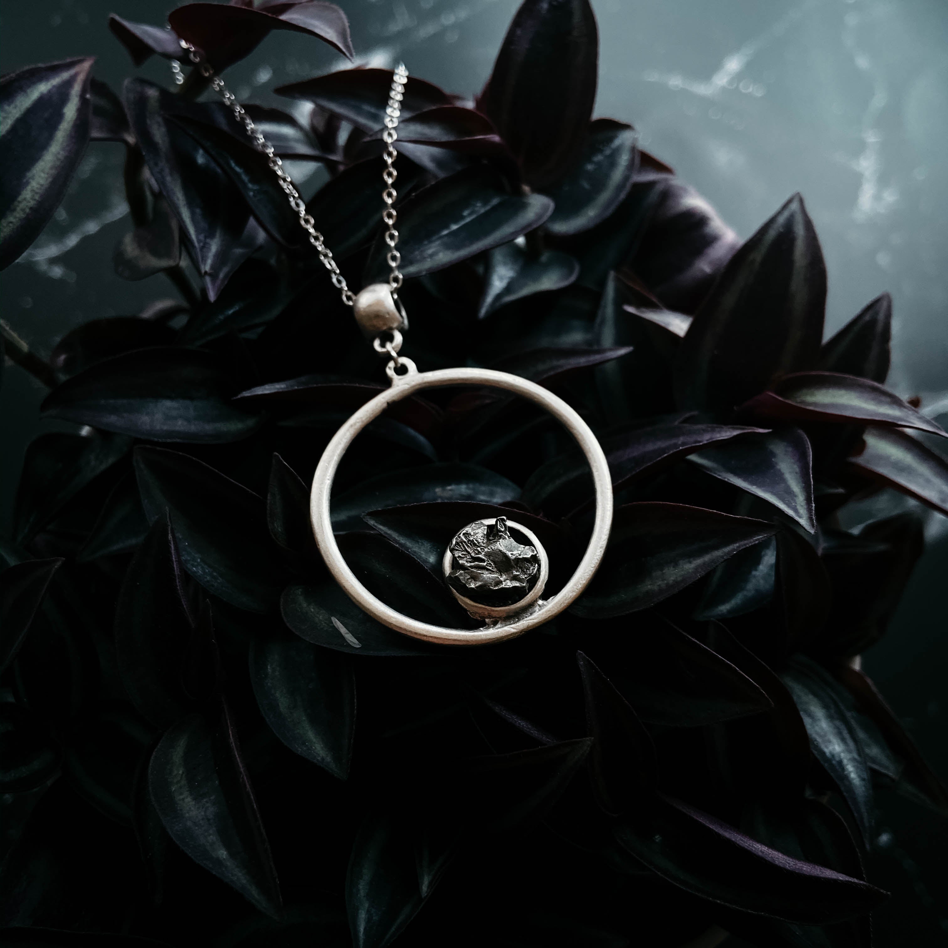 Circle Meteorite Jewelry Set