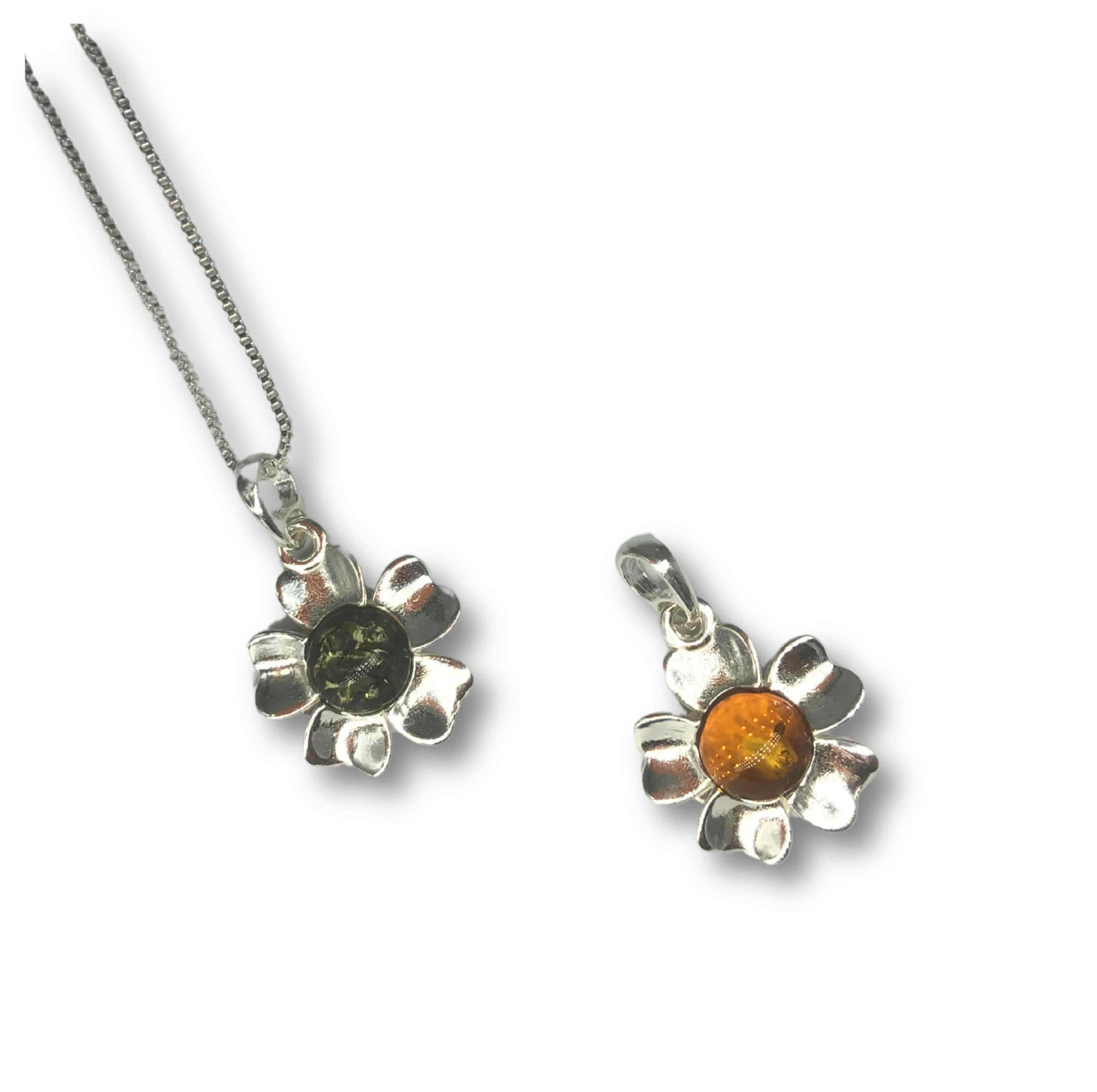 Amber Flower Necklace