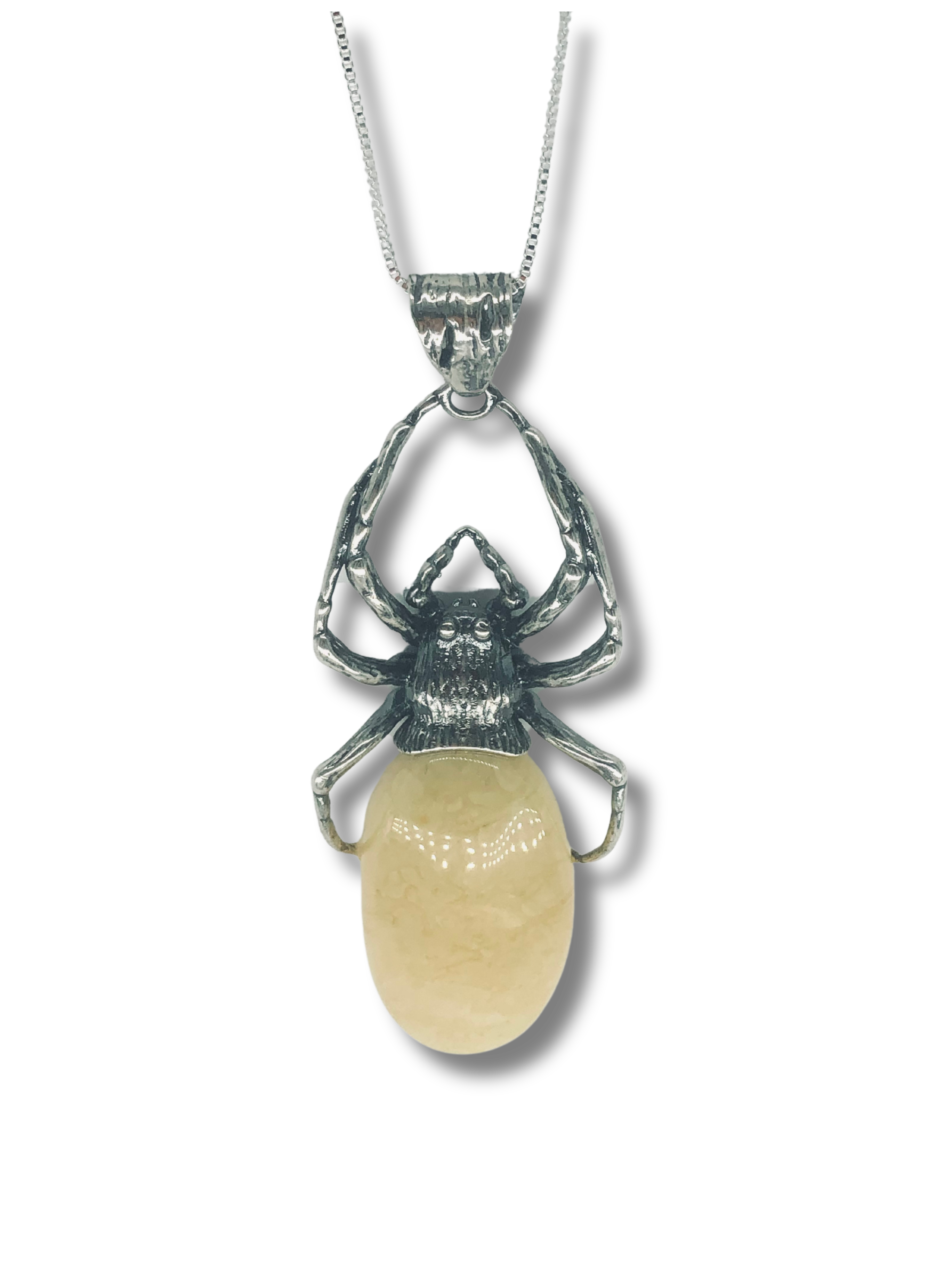 Large Amber Spider Necklace