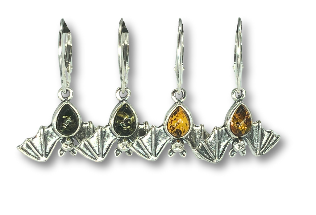 Amber Bat Earrings
