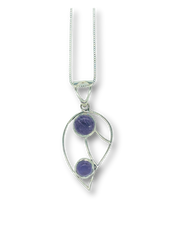 Charoite Leaf Necklace