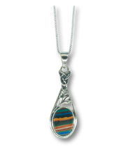 Rainbow Calsilica Flower Necklace