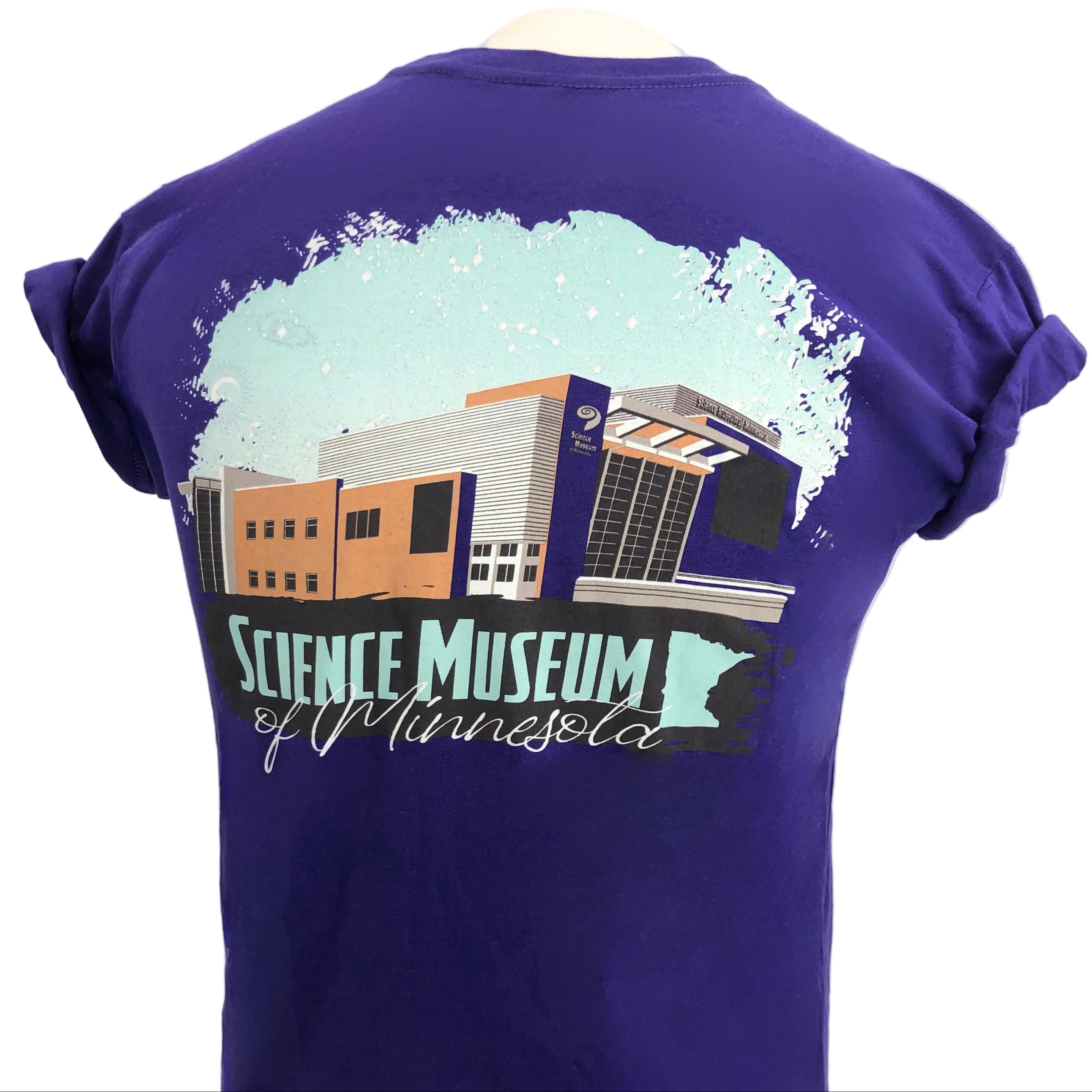 Science Museum of Minnesota Purple Building Shirt