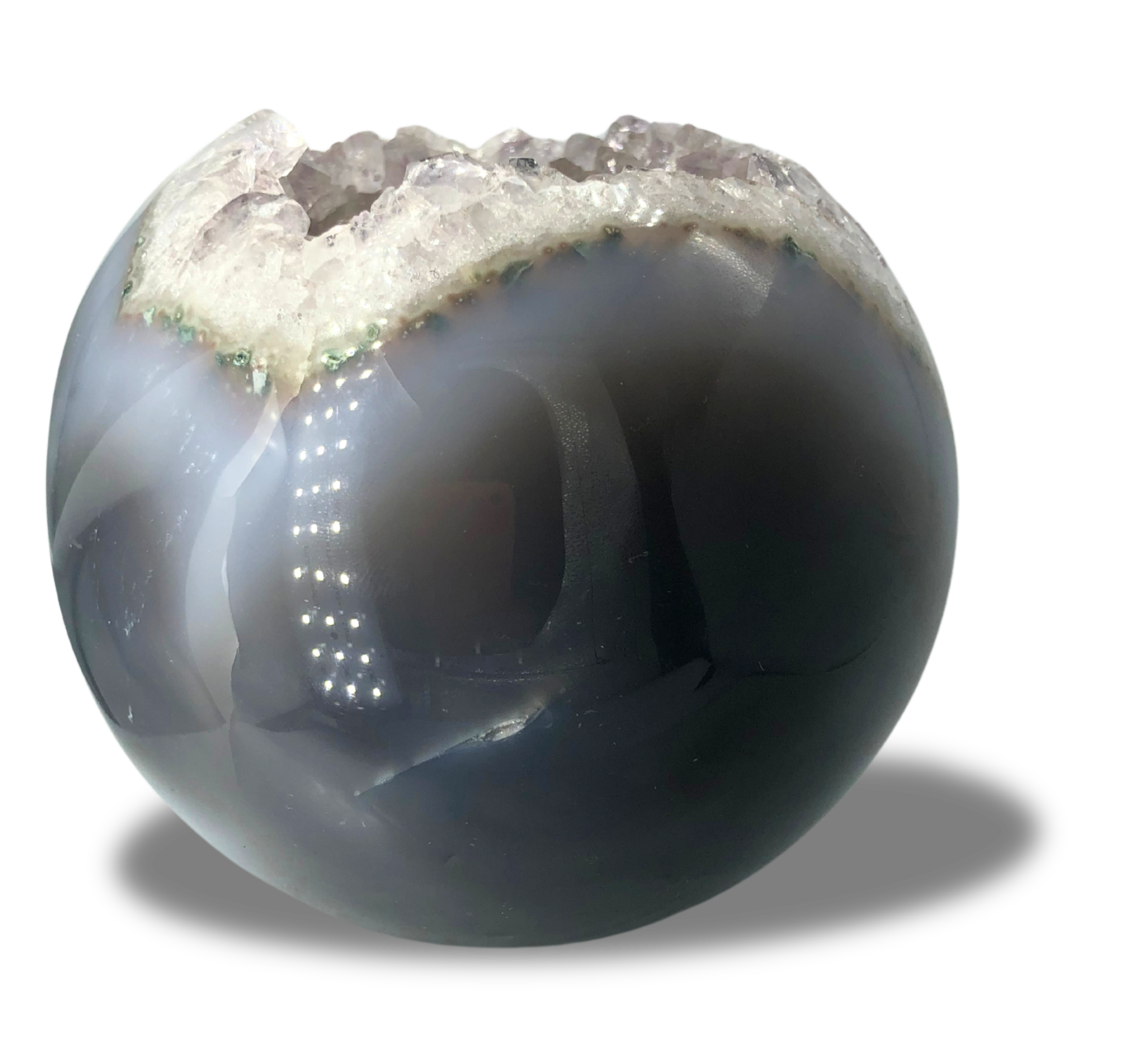Amethyst Geode Agate Sphere