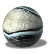 Black Banded Agate Sphere