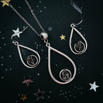 Teardrop Meteorite Jewelry Set