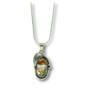 Spiny Oyster Turquoise Leaf Necklace