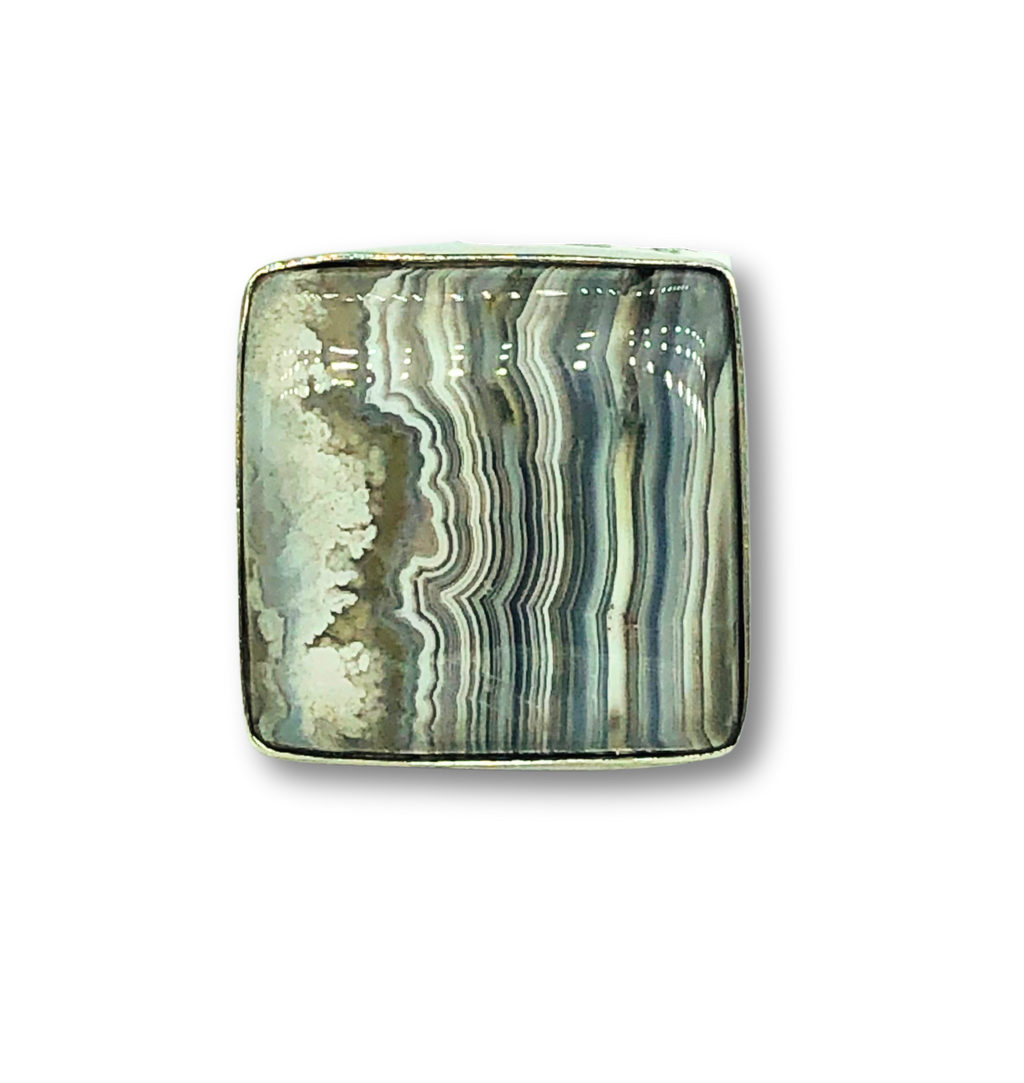 Zebra Calcite Ring