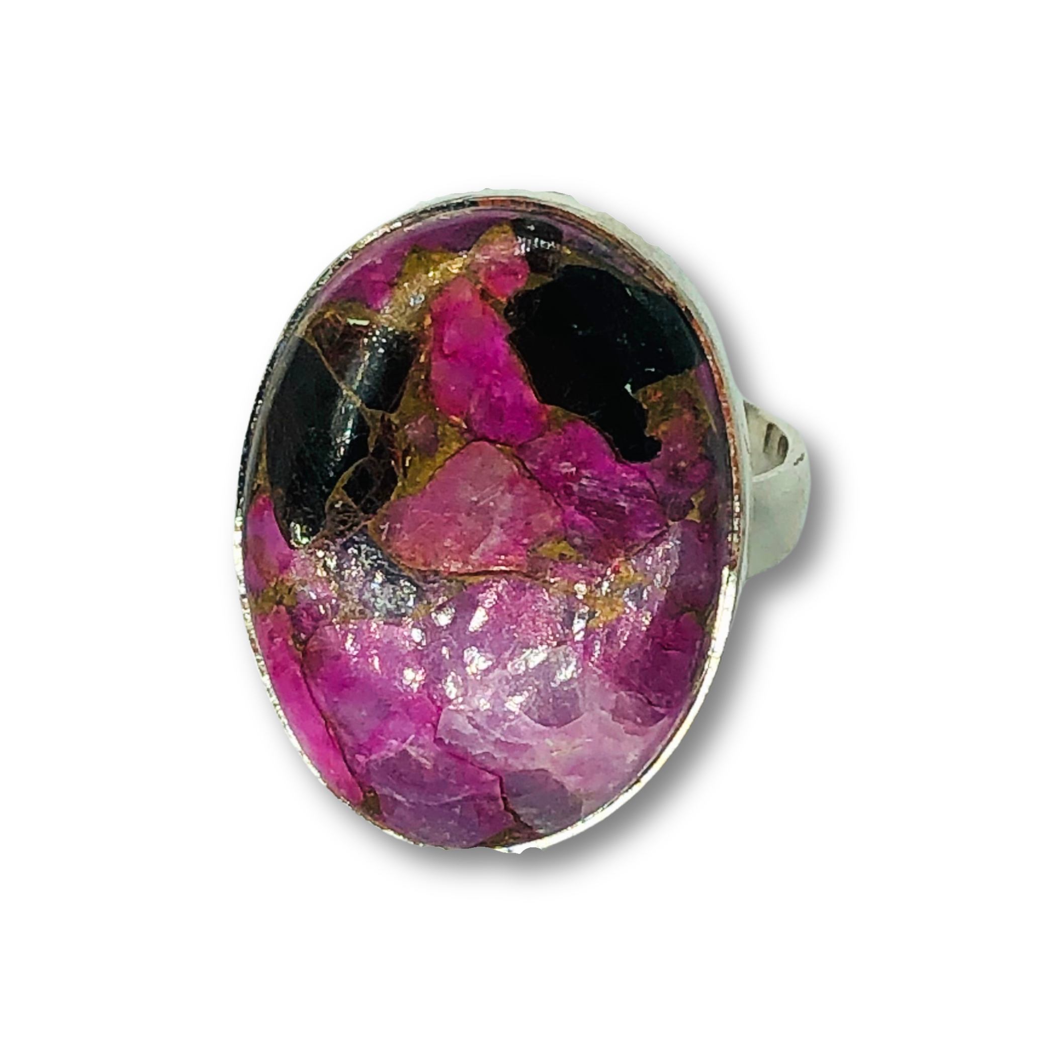 Pink Dalmatian Turquoise Ring