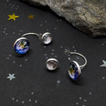 Earth and Moon Ear Jacket Earrings