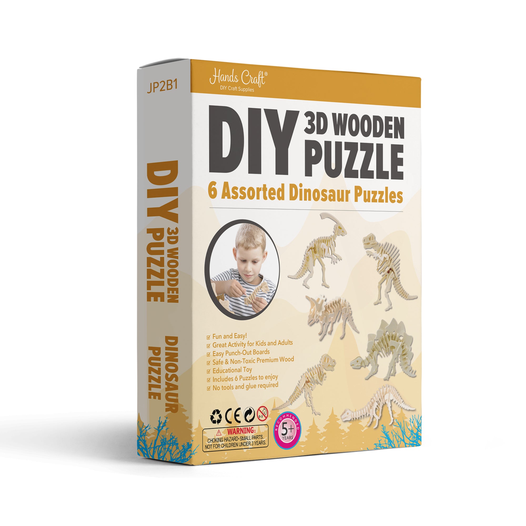 Dinosaurs 6 Wooden Puzzle Set
