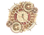 Zodiac Wall Clock Mechanical Wooden Puzzle