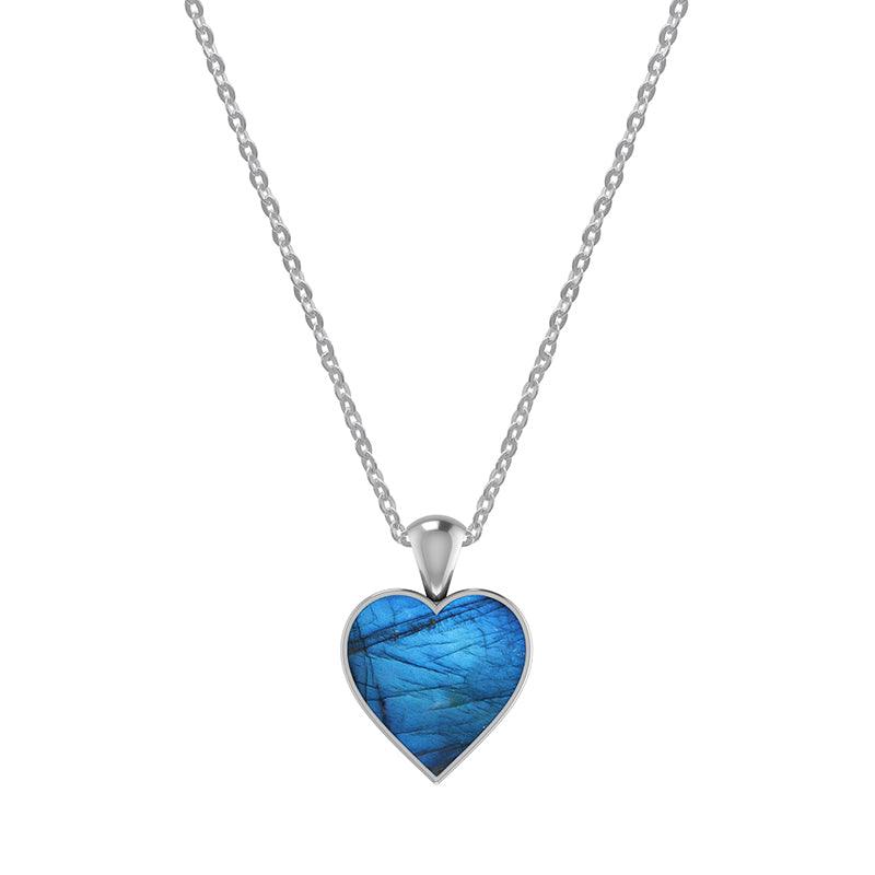 Labradorite Heart Necklace $40.00