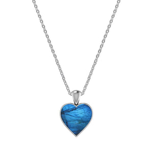 Labradorite Heart Necklace $40.00