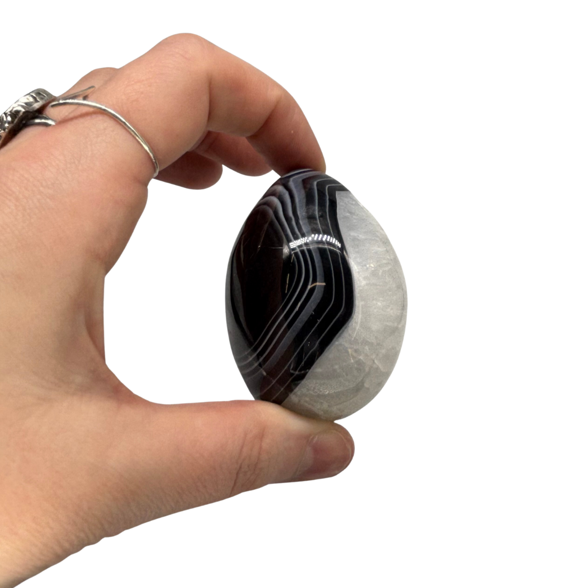 Black Banded Agate Egg $29.99