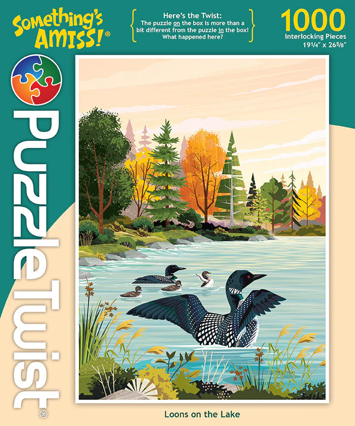 Loons on a Lake 1000 Puzzle Twist