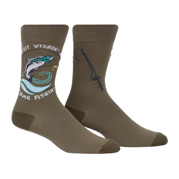 Quit Wishin' & Come Fishin' Crew Sock