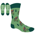 Live Fast, Eat Trash Crew Sock