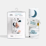 Moon's Birthday Crib Sheet & Swaddle Bundle