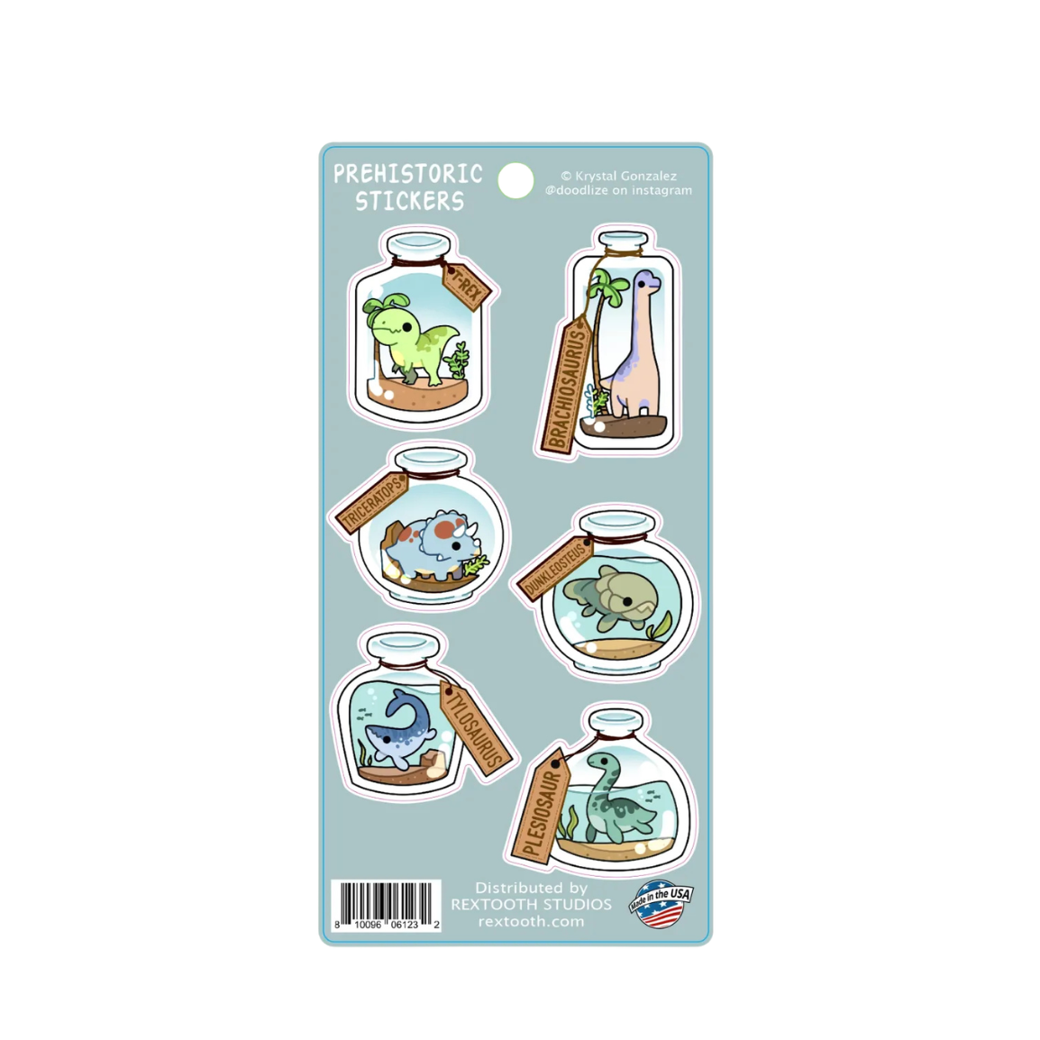 Dinos in a Jar Stickers