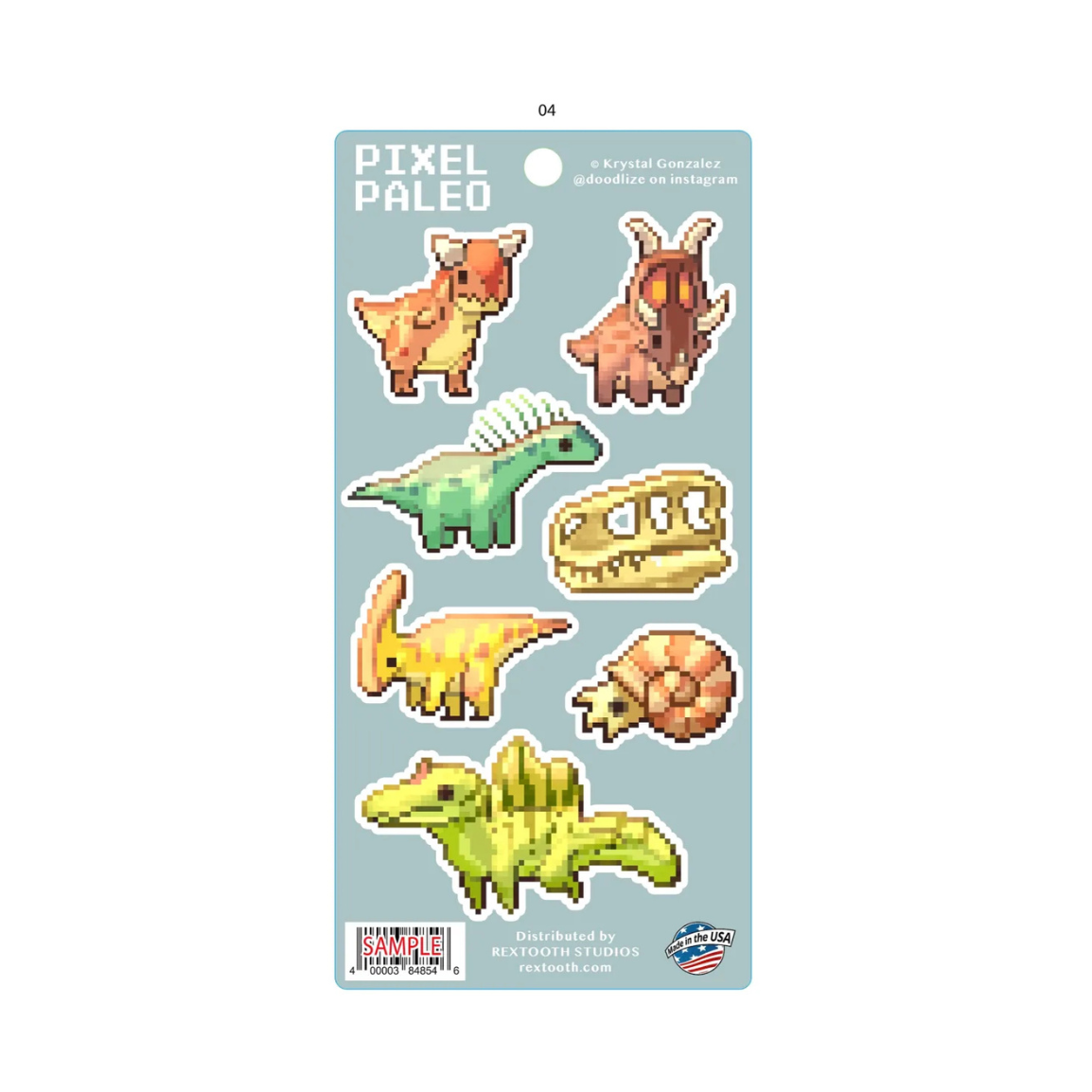 Paleo Pixels Stickers