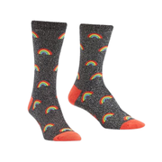 Over the Rainbow Glitter Crew Socks