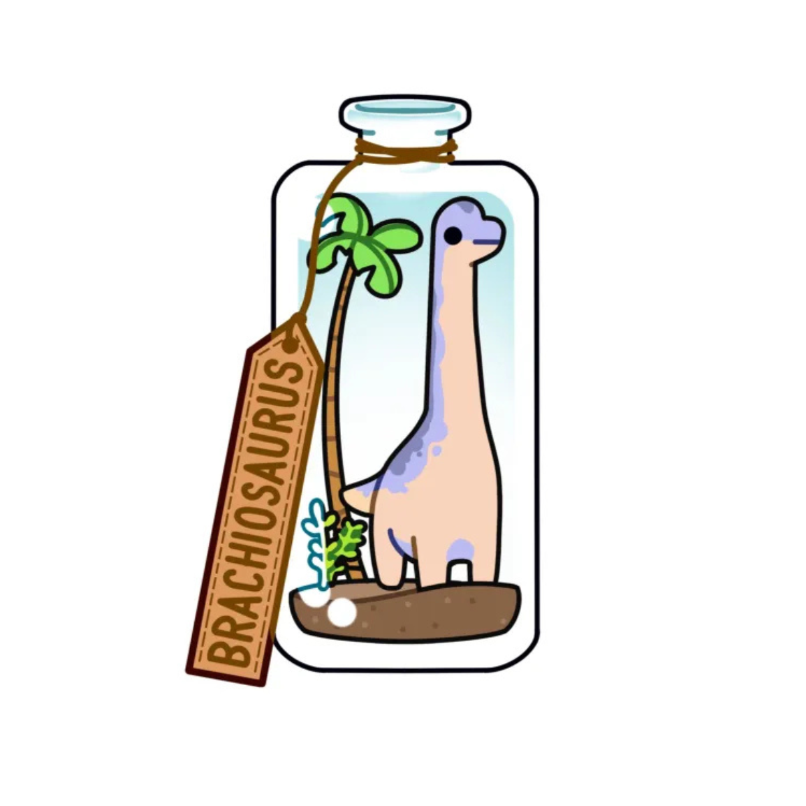 Brachiosaurus in a Jar Sticker