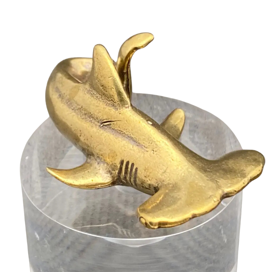 Brass Hammerhead Shark Figurine