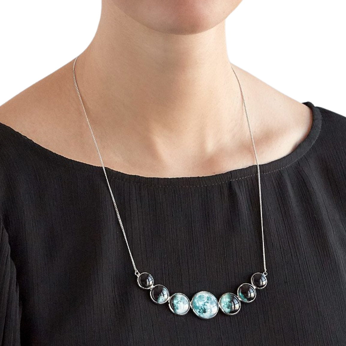Curved Moon Phase Necklace