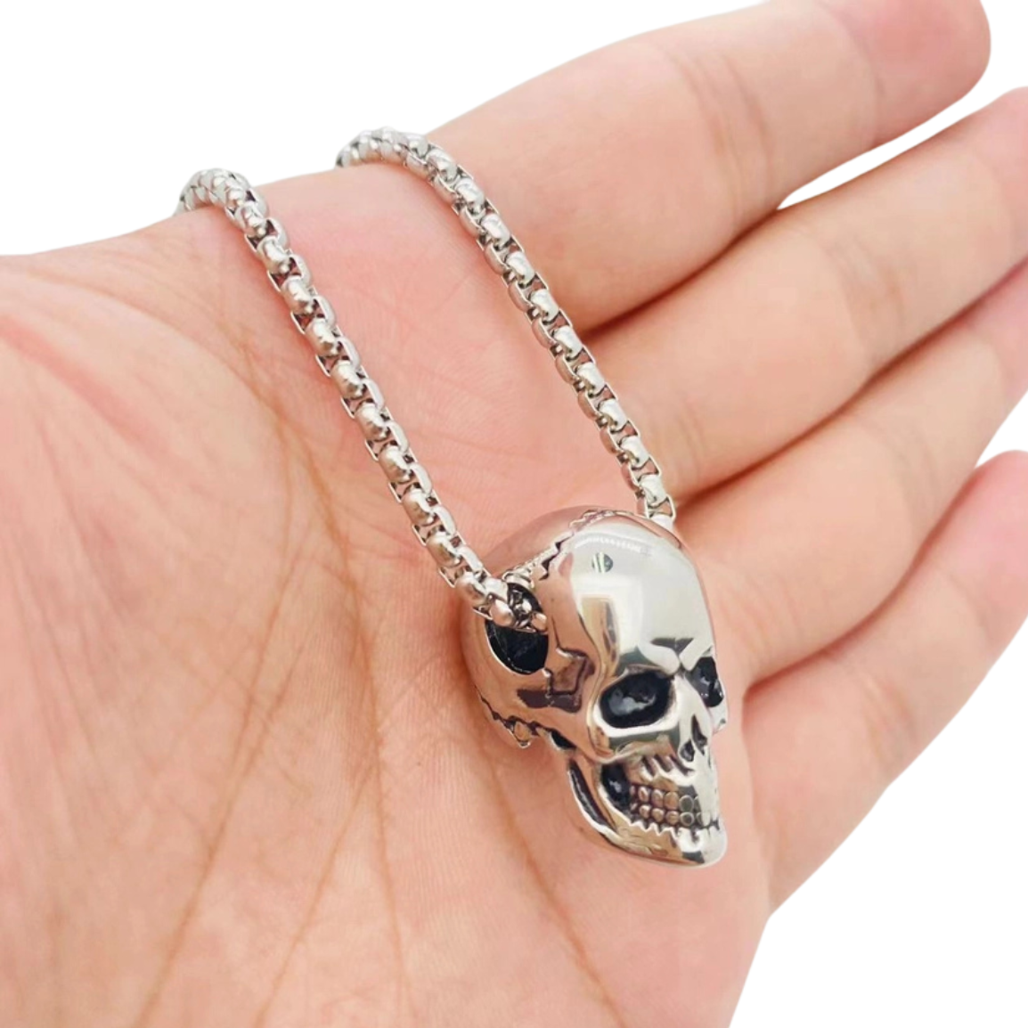 Skull Charm Stainless Steel Necklace