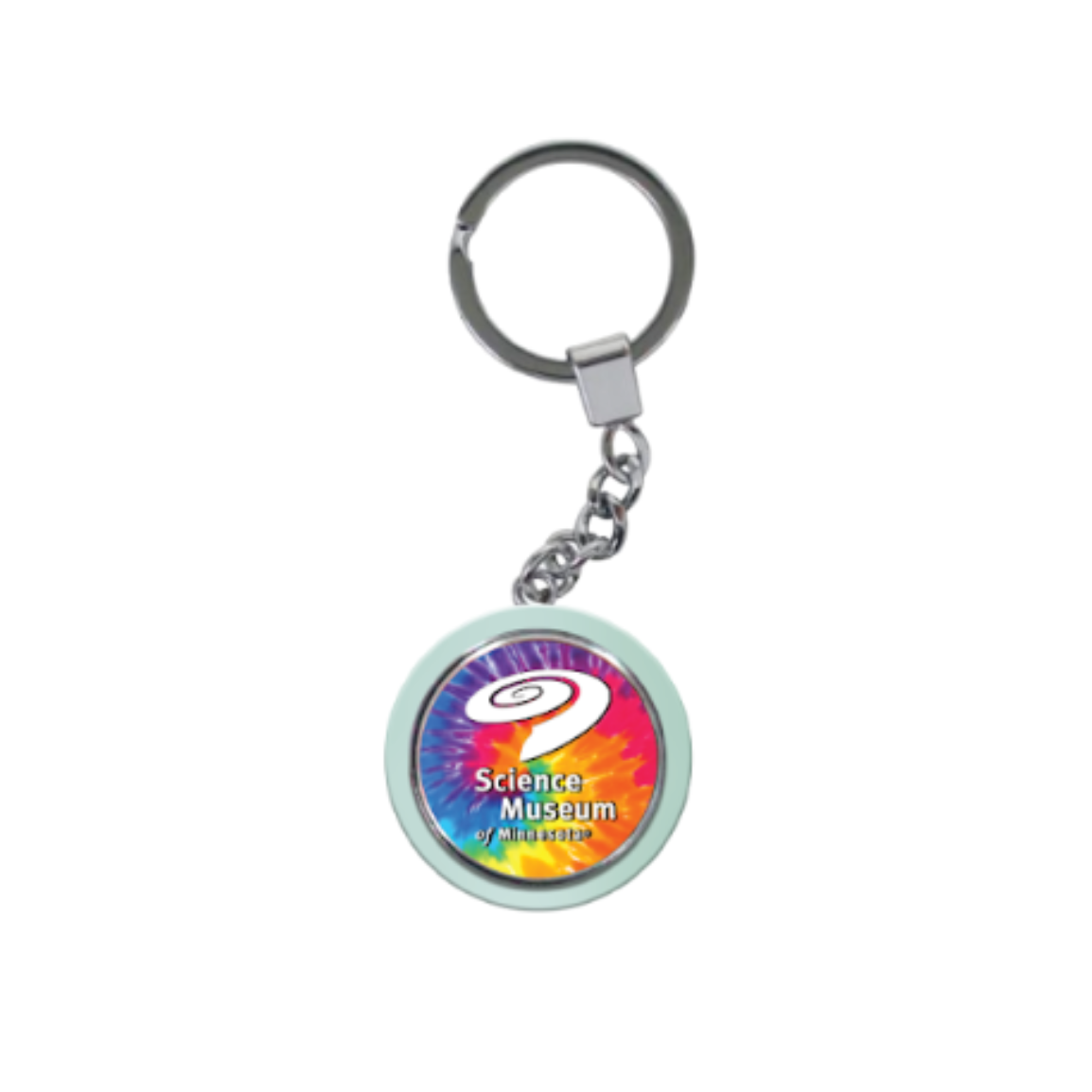 Science Museum of Minnesota Tie-dye Logo Spinner Keychain