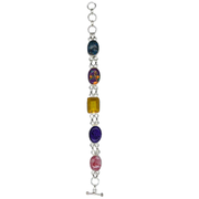 Citrine, Calsilica, Jasper, and Cherry Quartz Bracelet