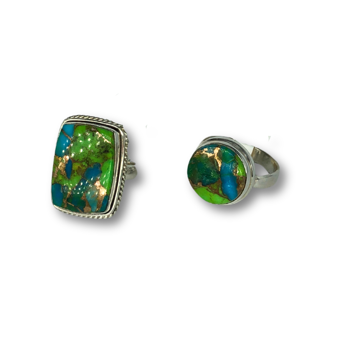 Green Copper Turquoise Ring