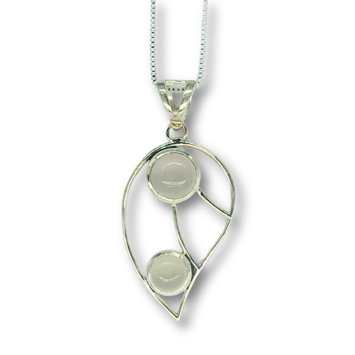Rose Quartz Leaf Necklace
