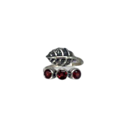Garnet Leaf Wrap Ring $75.00